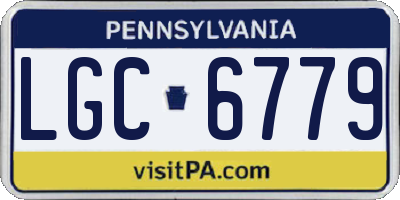 PA license plate LGC6779