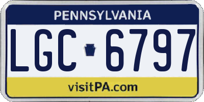 PA license plate LGC6797