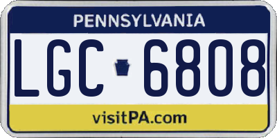 PA license plate LGC6808