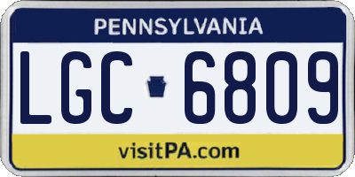 PA license plate LGC6809
