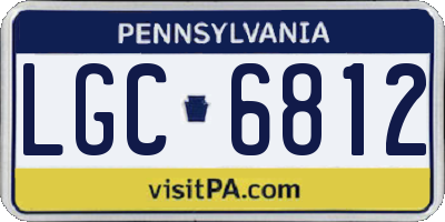 PA license plate LGC6812