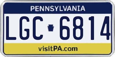 PA license plate LGC6814