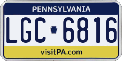 PA license plate LGC6816