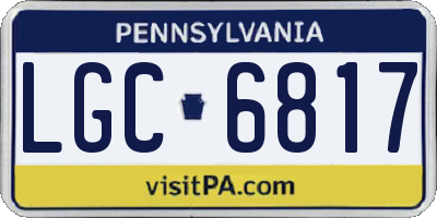 PA license plate LGC6817