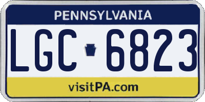 PA license plate LGC6823