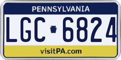 PA license plate LGC6824