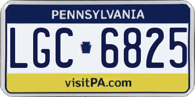 PA license plate LGC6825