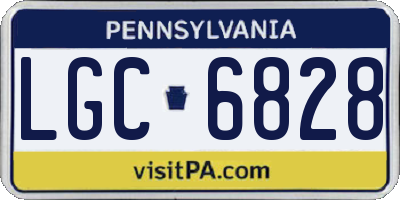 PA license plate LGC6828