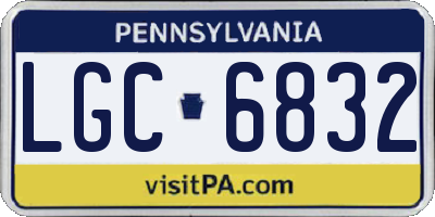 PA license plate LGC6832