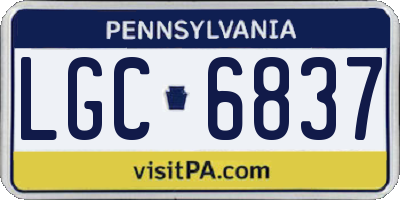 PA license plate LGC6837