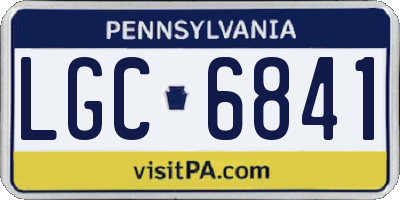PA license plate LGC6841