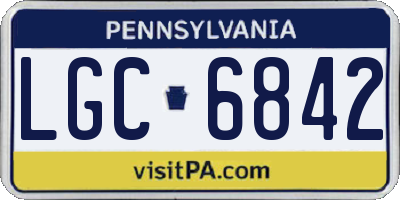 PA license plate LGC6842