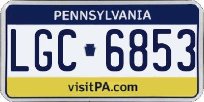 PA license plate LGC6853