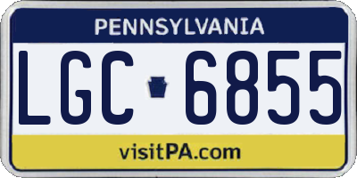 PA license plate LGC6855