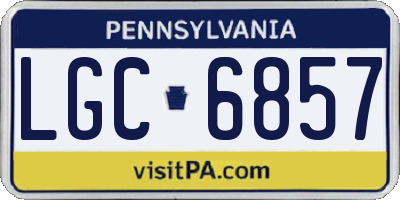 PA license plate LGC6857