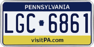 PA license plate LGC6861