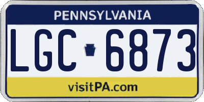 PA license plate LGC6873