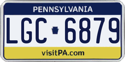 PA license plate LGC6879