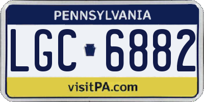 PA license plate LGC6882