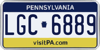 PA license plate LGC6889