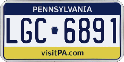PA license plate LGC6891