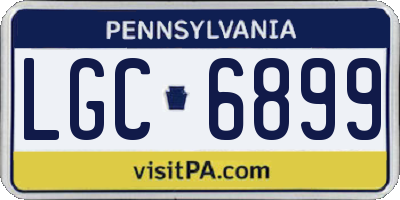 PA license plate LGC6899