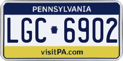 PA license plate LGC6902
