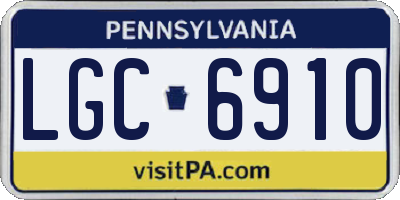 PA license plate LGC6910