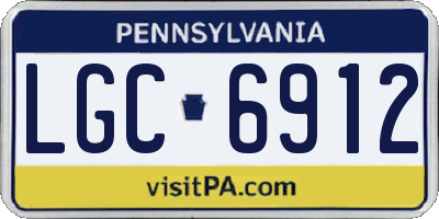 PA license plate LGC6912