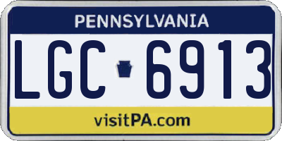 PA license plate LGC6913
