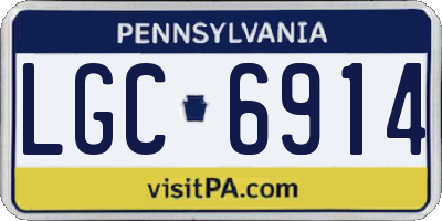 PA license plate LGC6914