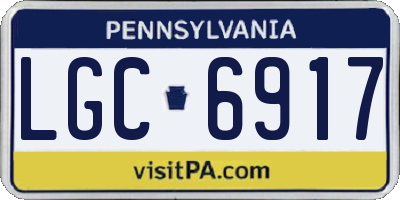 PA license plate LGC6917
