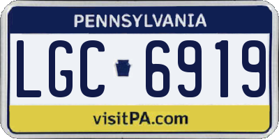 PA license plate LGC6919