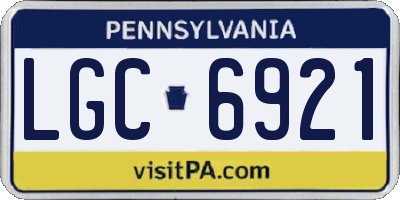 PA license plate LGC6921