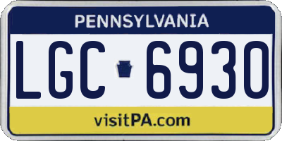 PA license plate LGC6930