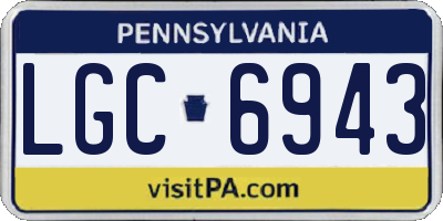 PA license plate LGC6943