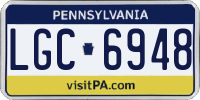 PA license plate LGC6948