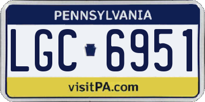 PA license plate LGC6951