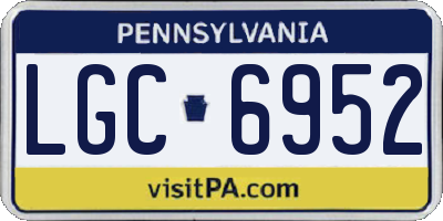PA license plate LGC6952