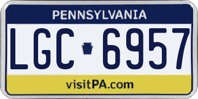 PA license plate LGC6957