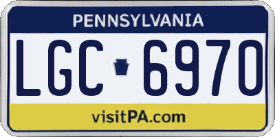 PA license plate LGC6970