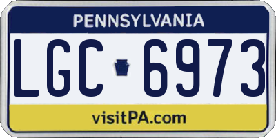 PA license plate LGC6973