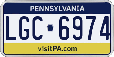 PA license plate LGC6974