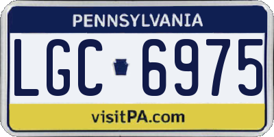 PA license plate LGC6975