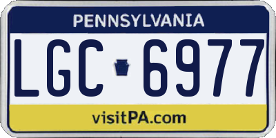 PA license plate LGC6977