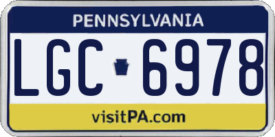 PA license plate LGC6978