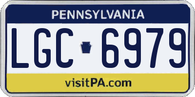 PA license plate LGC6979