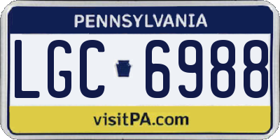PA license plate LGC6988