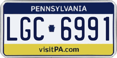 PA license plate LGC6991