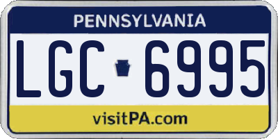 PA license plate LGC6995